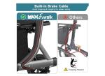 MAXWALK All-Terrain Rollator Walker Non-Pneumatic Tire 8inch Wheels Purple