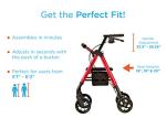 NOVA Medical Products Star Heavy Duty Bariatric Rollator Walker with Extra Wide Padded Seat, 8” Wheels, Fold Lock Feature with Adjustable Seat Height & 450 lbs. Weight Capacity, Standard Size, Purple