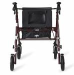 Medline MDS86800XWS Heavy Duty Bariatric Mobility Rollator with 8'' Deluxe