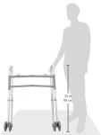 Days Bariatric Adjustable Walker with Double 5" Wheels, 700 lb Weight Capacity, Extra Wide Rollator for Elderly & Handicapped, Heavy Duty with Dual Release Locking, Mobility Assist for Walking