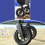 All-Terrain Rollator Walker with 10” Rubber Wheels, Padded Seat & Backrest 300lb