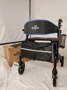 Aojin All Terrain Rollator Walker, Model WB-2328, 8” Wheels – 350 lb Capacity