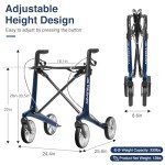 Ultralight Carbon Fiber Rollator Walker for Seniors