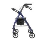 Adult Heavy Duty Steel Senior Rollator Walker With Seat Wheels Rolling Folding