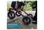 ELENKER All-Terrain Rollator Walker Non-Pneumatic Tire and 12'' Front Wheels Red