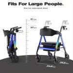 OasisSpace Heavy Duty Bariatric Rollator Walker
