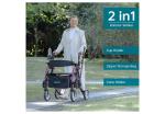 ELENKER All-Terrain 2-in-1 Rollator Walker & Transport Chair with 10" Wheels