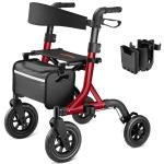 MAXWALK Portable All Terrain Foldable Outdoor Walker 10" Wheels 300lb Senior USA