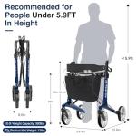 Ultralight Carbon Fiber Rollator Walker for Seniors