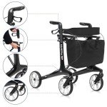 Lightweight Carbon Fiber Rollator with Organizer Bag