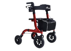 Henmnii Rollator Walker w/Wide Seat  Backrest All-Terrain Non-Slip Wheels 300lbs