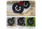 Henmnii Rollator Walker w/Wide Seat  Backrest All-Terrain Non-Slip Wheels 300lbs