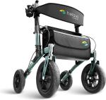 All Terrain Walker Rollator with 12" Pneumatic Tires - Lightweight & Adjustable