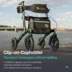 All Terrain Walker Rollator with 12" Pneumatic Tires - Lightweight & Adjustable