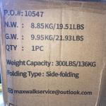 MAXWALK Rollator Walker w/ 10" Wheels – All-Terrain - MW2401 Blue
