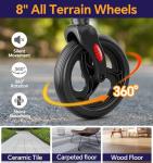 HOMLAND Foldable Walkers for Seniors with Seat, Height Adjustable Rollator Walker, 8" Big Wheels Rolling Walker for All Terrain, Aluminum Lightweight Walker.
