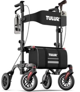 TULUR Outdoor Rollator Walker with Seat, All Terrain Walker Pre-Installed,Rol...