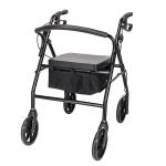 Heavy Duty Rollator Walker with 8" 4 Wheels, 500 lb. Capacity Extra Wide Seat