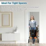 3 Wheel Rollator Walker, Walkers for Seniors, Rollator Walker Lightweight Foldable, with Tray and Large Storage Bag, 10 Inch Front Wheel for All Terrain, Orange