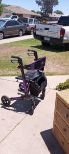 Aojin Lightweight Foldable All Terrain Rollator Walker