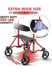 Rollator Walkers for Seniors with Seat, Aluminum Ultra-Compact Travel Rolling