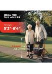 Rollator Walkers for Seniors with Seat, Aluminum Ultra-Compact Travel Rolling
