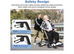 2025 StrollAid 2 In 1 Rollator Walker Transport Chair Heavy Duty 450 Lbs Black