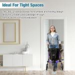 Rollator Walker  All Terrain 10“Front 3 Wheel w/ Tray&Large Storage Bag Foldable