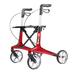Ultralight Carbon Rollator Walker with Seat - Red