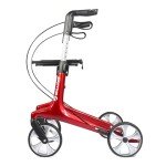 Ultralight Carbon Rollator Walker with Seat - Red