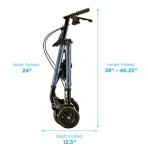 NOVA Medical Products Star DX Heavy Duty Bariatric Rollator Walker with Extra Wide Padded Seat, Blue