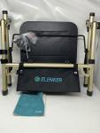ELENKER All-Terrain Rollator Walker with 10” Rubber Wheels Padded Seat