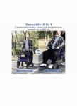 2025 StrollAid 2 In 1 Rollator Walker Transport Chair Heavy Duty 450 Lbs-Black