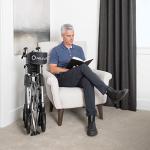 Able Life Space Saver Bariatric Rollator, Heavy Duty Folding 4-Wheel Rolling Walker with Extra Wide Seat and Large 8-inch Wheels for Seniors and Elderly, 500-pound Weight Capacity, Black Walnut
