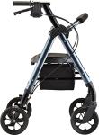 NOVA Medical Products Star 8 DX Heavy Duty Extra-Wide Rollator, 450 lb. Weight Capacity, Blue