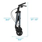 NOVA Medical Products Star 8 DX Heavy Duty Extra-Wide Rollator, 450 lb. Weight Capacity, Blue
