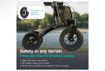 Helavo All Terrain Walker Rollator with 12” Pneumatic Tires Foldable H1040 Black