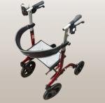 ELENKER All-Terrain Rollator Walker w/ Seat – 12” Wheels, Folding, Lightweight