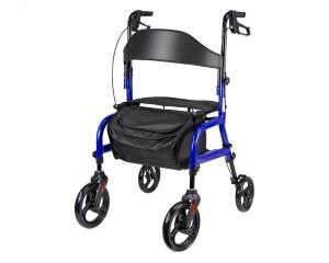 All Terrain Rollator Walker With Seat Folding Mobility 300lb Capacity Adjustable