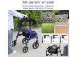 All Terrain Rollator Walker With Seat Folding Mobility 300lb Capacity Adjustable