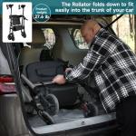 StrollAid Upright Walkers for Seniors, Stand Up Rollator Walker with Padded Seat and Backrest, Heavy Duty Forearm Rollator with Support Handrail, Holds up to 450 pounds, Compact Folding, Grey