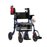 BigAlex Rollator Walker with Seat,2 in 1 Rollator Walker Transport-Wheelchair,10" All-Terrain Wheel for Outdoor & Indoor Use,Wider Seat for Users,Wheelchair Combo-Lightweight,Blue