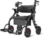Used Z59 2-in-1 Rollator, 400lb Capacity, 10" All-Terrain Wheels