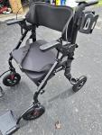 Used Z59 2-in-1 Rollator, 400lb Capacity, 10" All-Terrain Wheels