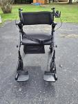Used Z59 2-in-1 Rollator, 400lb Capacity, 10" All-Terrain Wheels