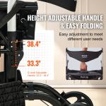 2-in-1 Folding Rollator Walker & Transport Chair