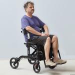 2-in-1 Folding Rollator Walker & Transport Chair