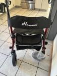 Henmnii All Terrain Rollator Walker for Seniors w/ Seat 10" FR Wheel NHDR08 RED