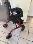 Henmnii All Terrain Rollator Walker for Seniors w/ Seat 10" FR Wheel NHDR08 RED