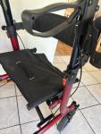Henmnii All Terrain Rollator Walker for Seniors w/ Seat 10" FR Wheel NHDR08 RED